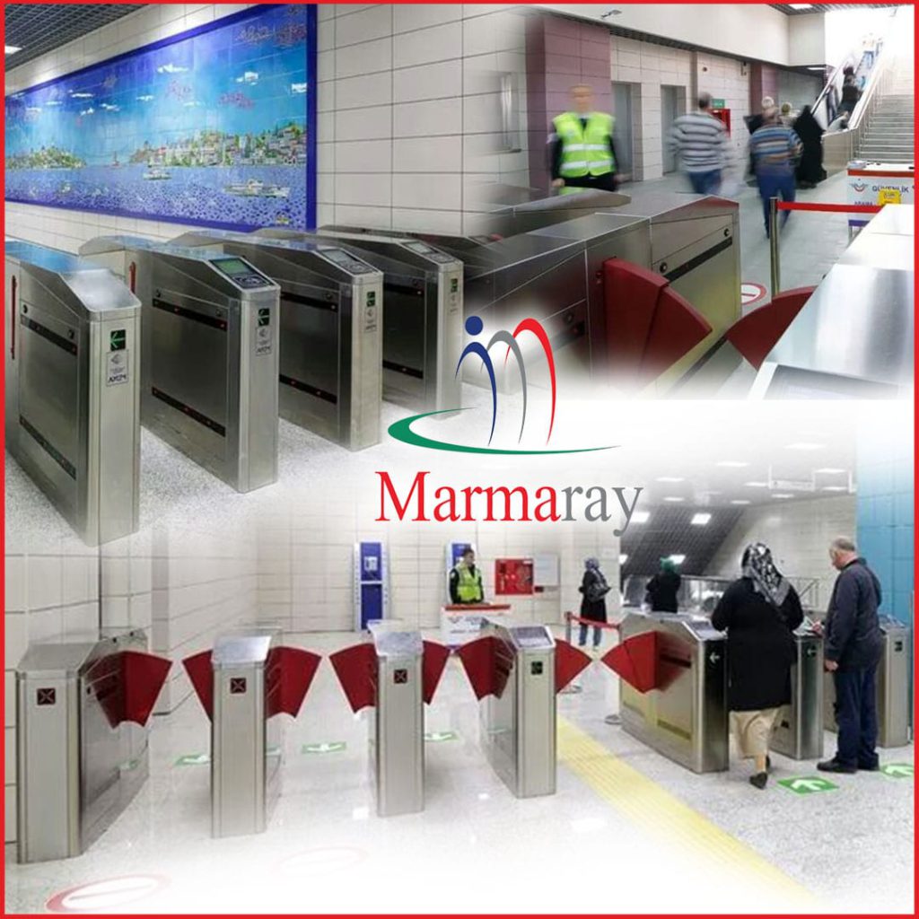 گیت کنترل تردد اکتوال در خط متروی مارمارای استانبول